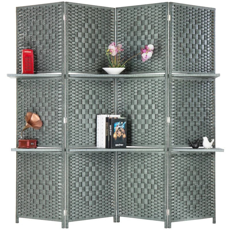 Room Dividers Modern Grey 4-Panel Room Divider