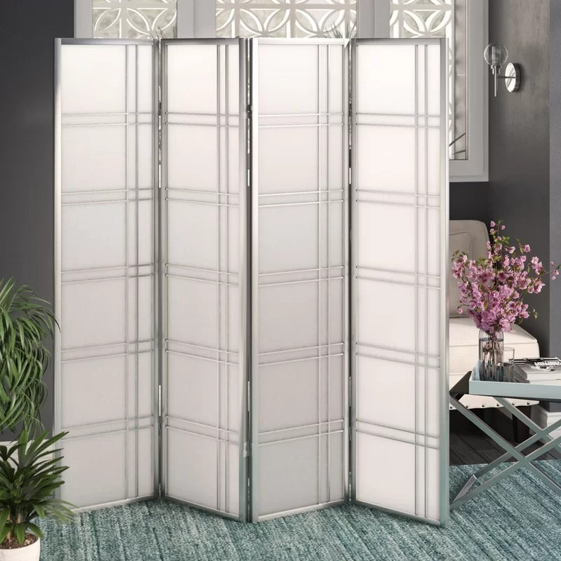 Room Divides: 72'' W x 71'' H 4 - Panel Solid Wood Folding Room Divider
