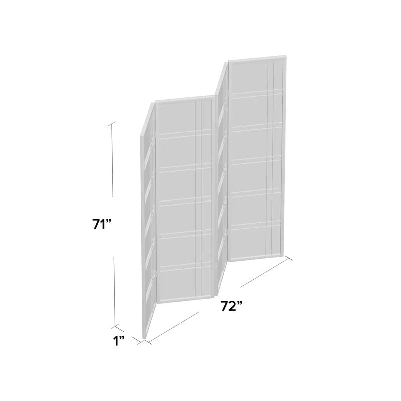 Room Divides: 72'' W x 71'' H 4 - Panel Solid Wood Folding Room Divider