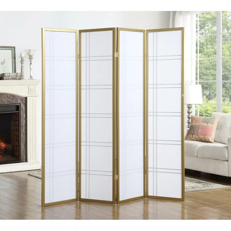 Room Divides: 72'' W x 71'' H 4 - Panel Solid Wood Folding Room Divider