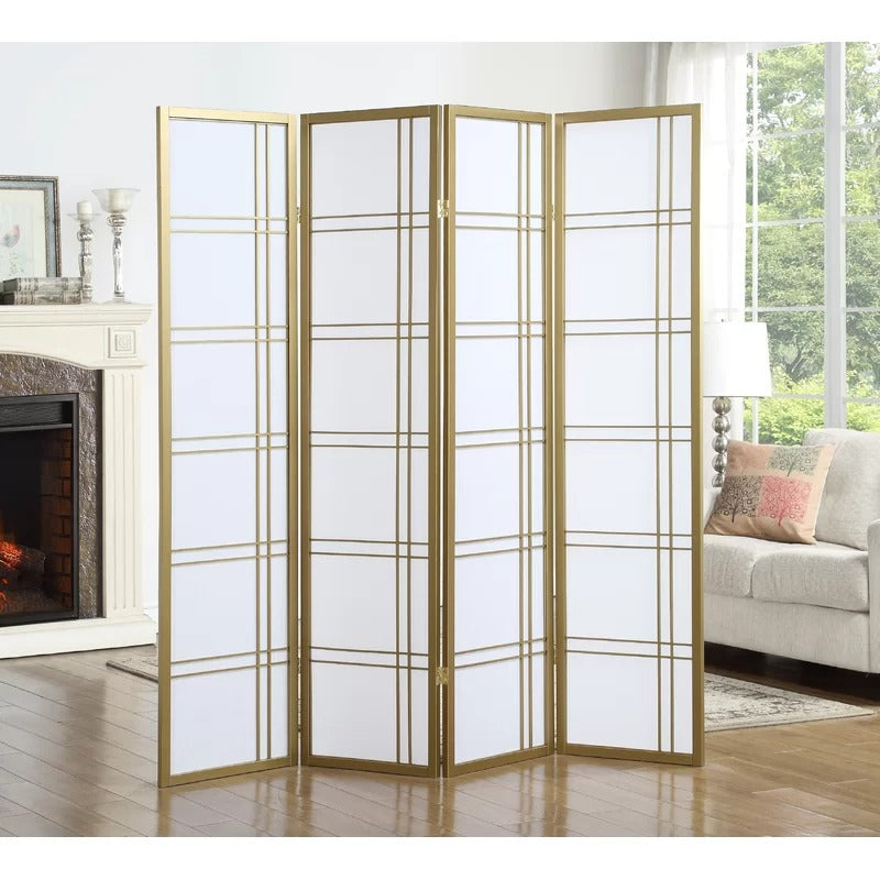 Room Divides: 72'' W x 71'' H 4 - Panel Solid Wood Folding Room Divider