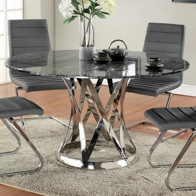 Round Dining Table: 53.15'' Pedestal Dining Table
