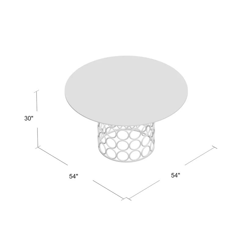 Round Dining Table: 54'' Pedestal Dining Table