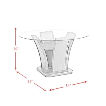 Round Dining Table 54'' Pedestal Dining Table