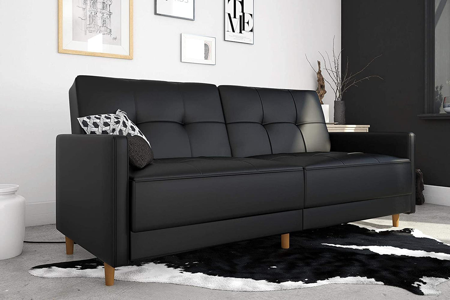 SOFA CUM BED Sofa Bed Couch with Mid Century Modern Design