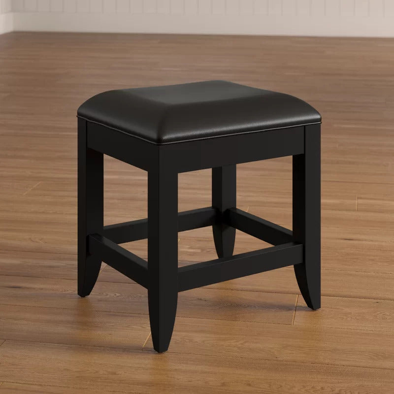 Seating Stool: Black Vanity Stool