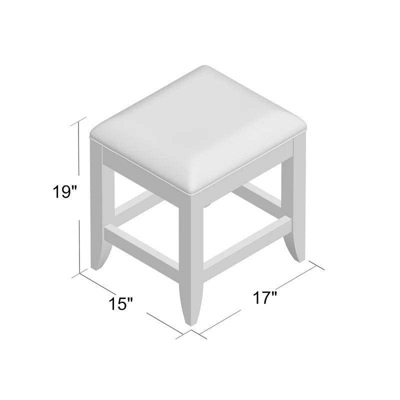 Seating Stool: Black Vanity Stool