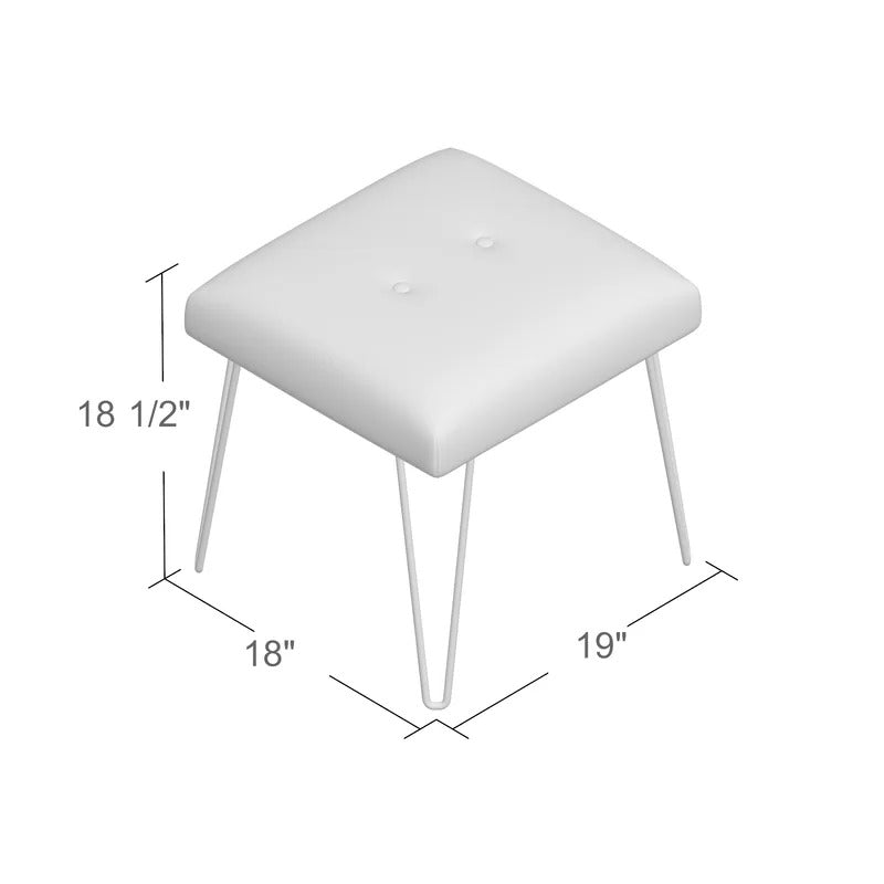 Seating Stool: Metal Accent Stool