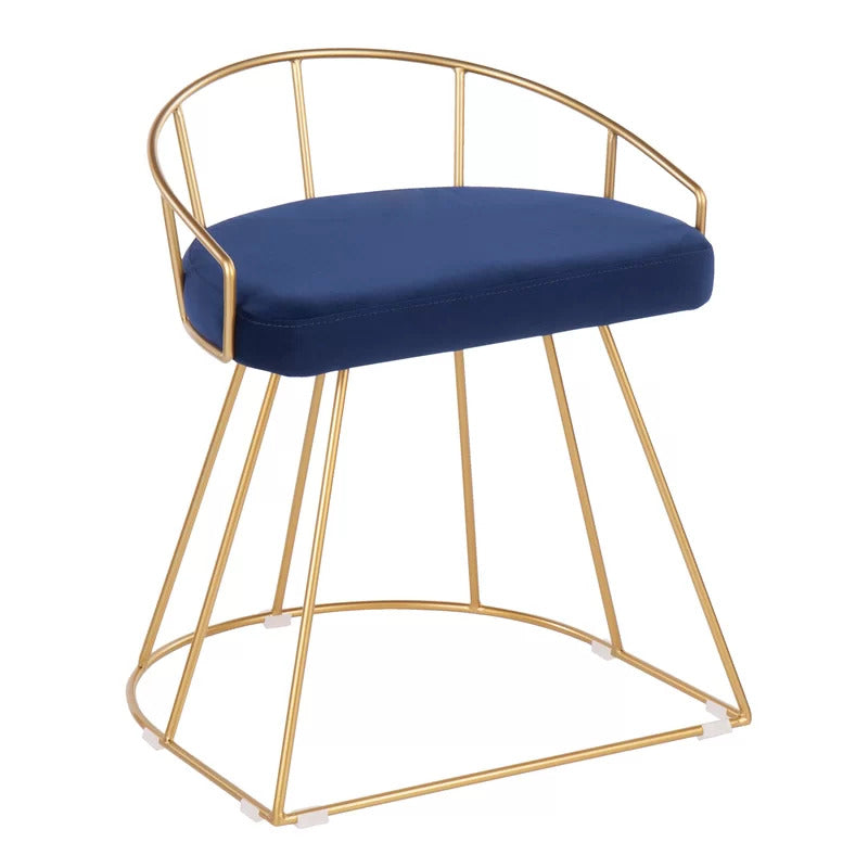 Seating Stool: Metal Vanity Stool