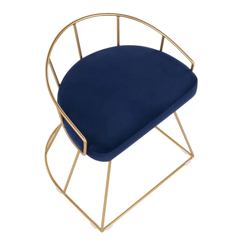 Seating Stool: Metal Vanity Stool