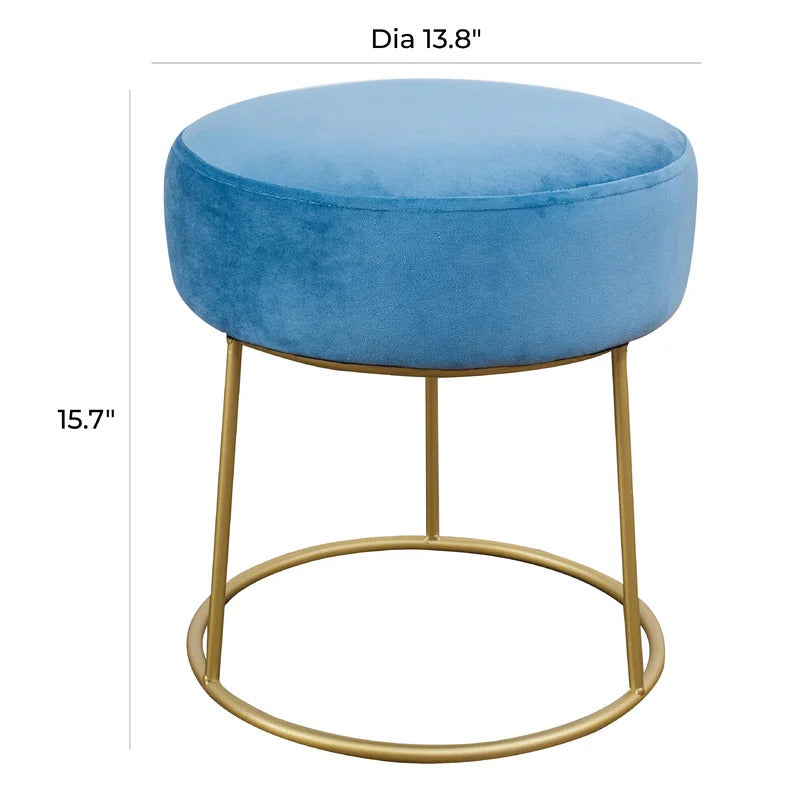Seating Stool: Metal Vanity Stool