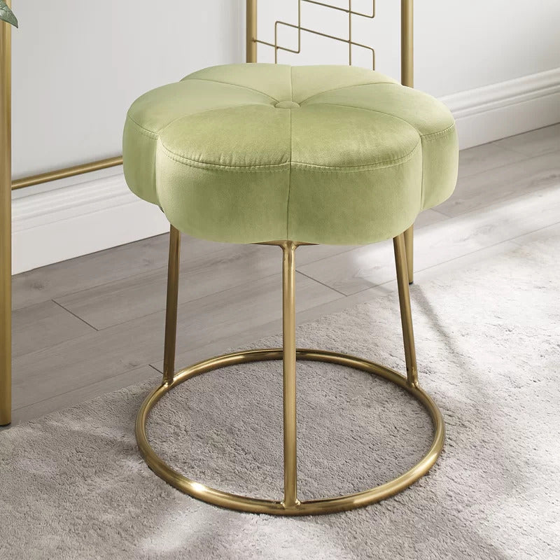 Seating Stool: Metal Vanity Stool
