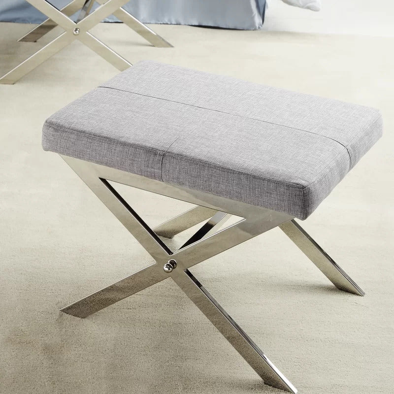 Seating Stool: Metal Vanity Stool