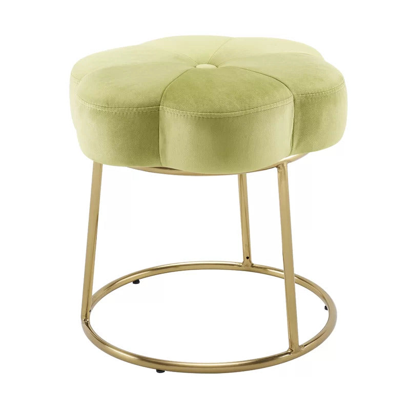Seating Stool: Metal Vanity Stool