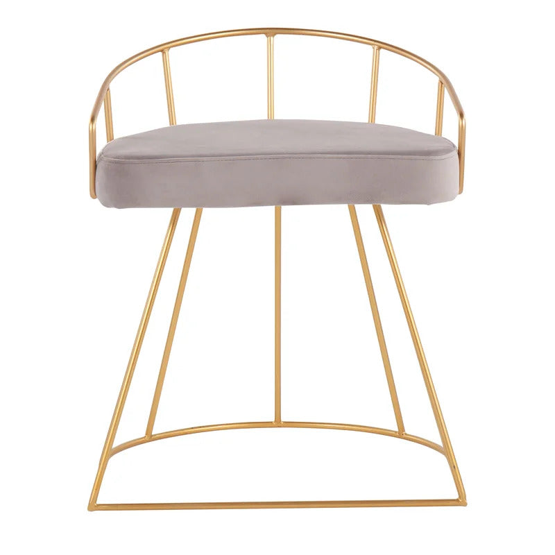 Seating Stool: Metal Vanity Stool