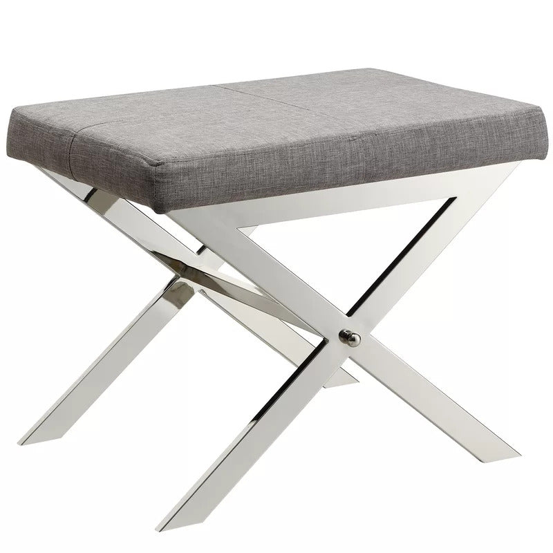 Seating Stool: Metal Vanity Stool