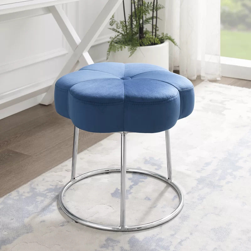 Seating Stool: Metal Vanity Stool