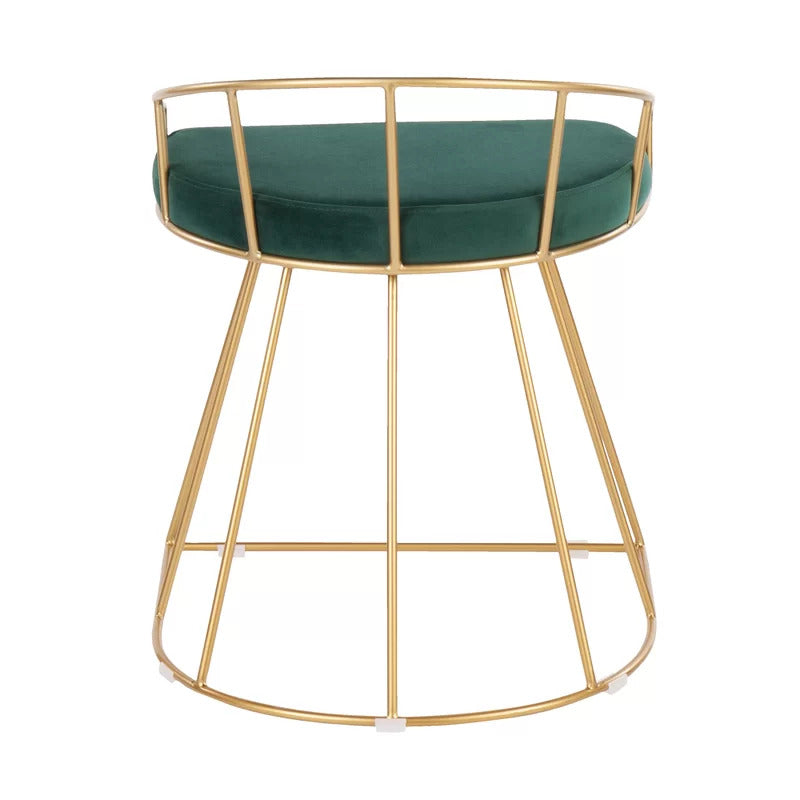 Seating Stool: Metal Vanity Stool
