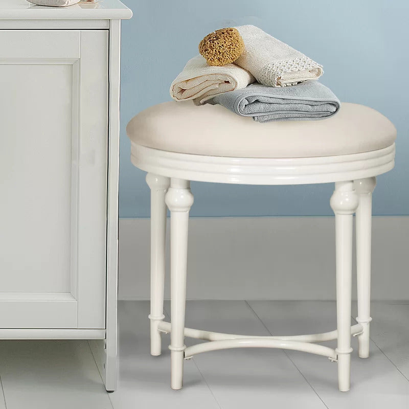 Seating Stool: Metal Vanity Stool