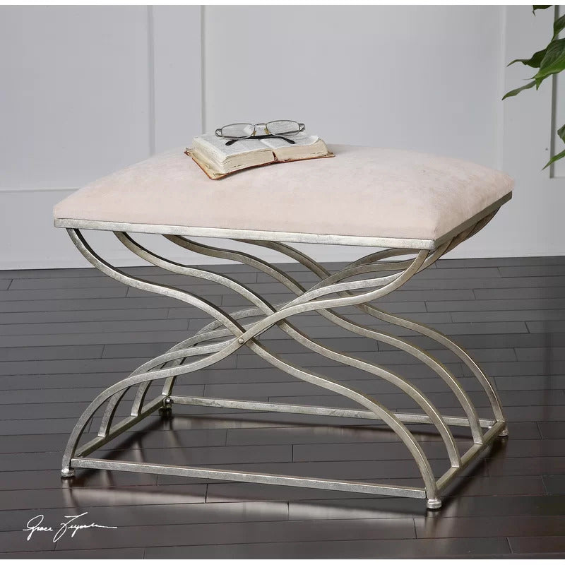 Seating Stool: Metal Vanity Stool