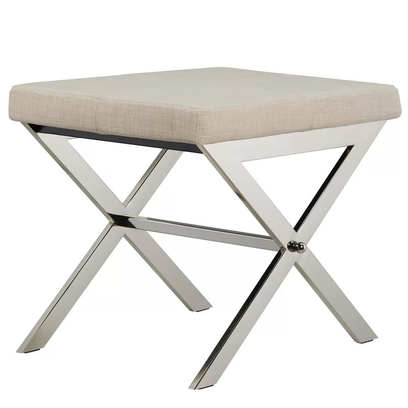Seating Stool: Metal Vanity Stool