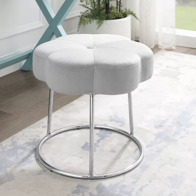Seating Stool: Metal Vanity Stool