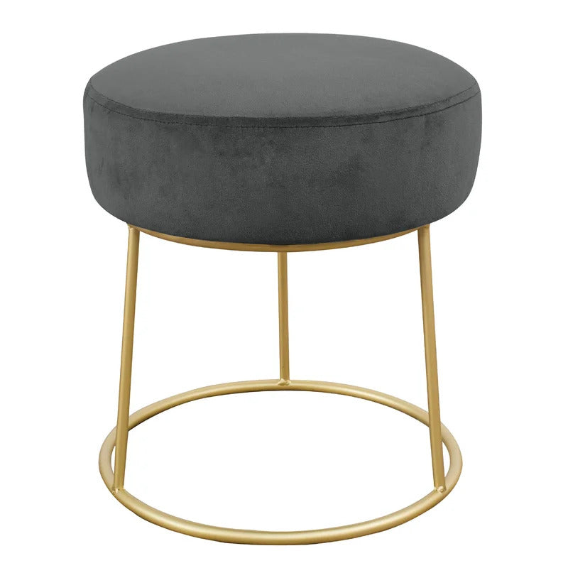 Seating Stool: Metal Vanity Stool