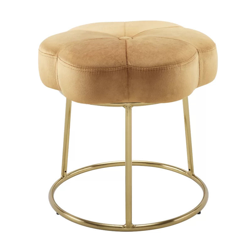 Seating Stool: Metal Vanity Stool