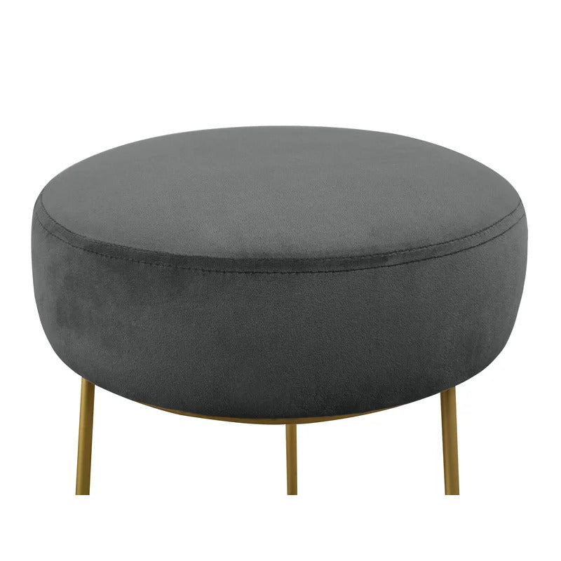 Seating Stool: Metal Vanity Stool