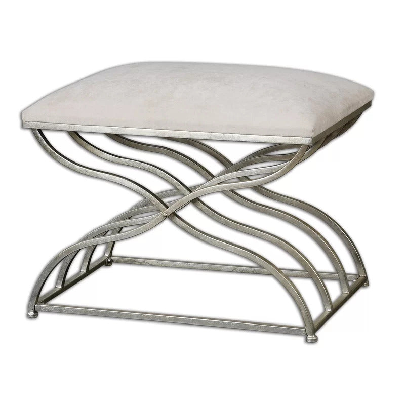 Seating Stool: Metal Vanity Stool