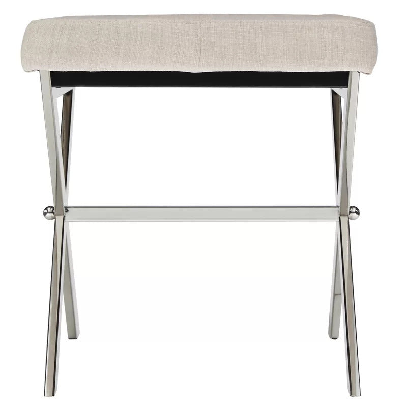 Seating Stool: Metal Vanity Stool