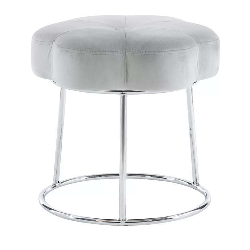 Seating Stool: Metal Vanity Stool
