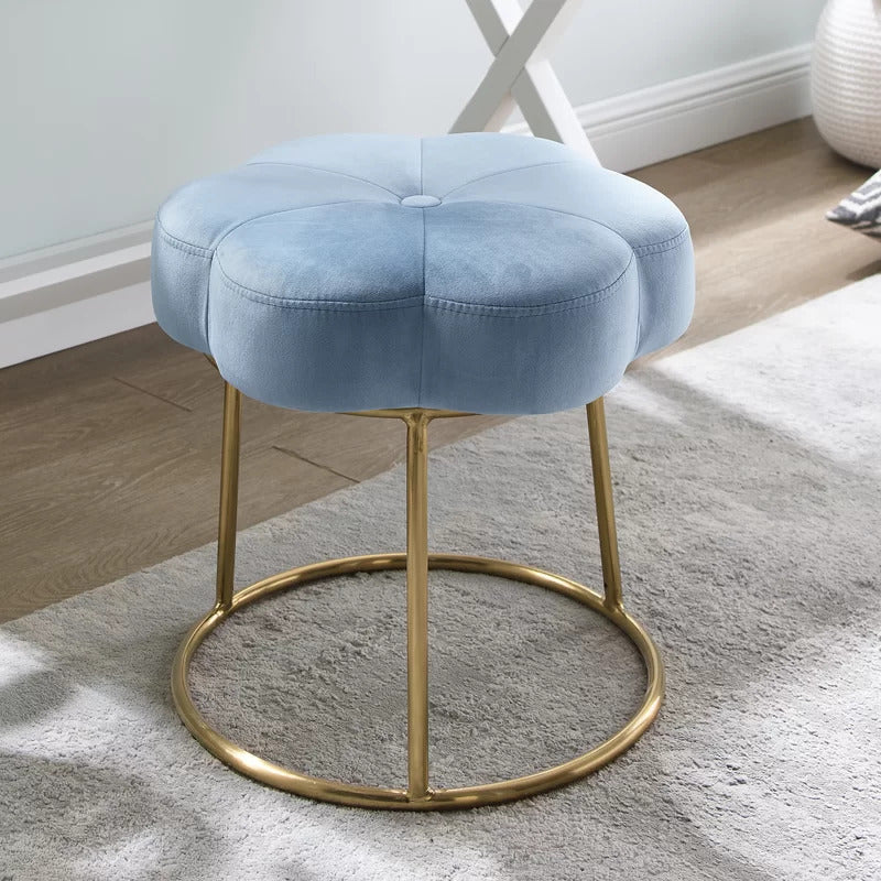 Seating Stool: Metal Vanity Stool