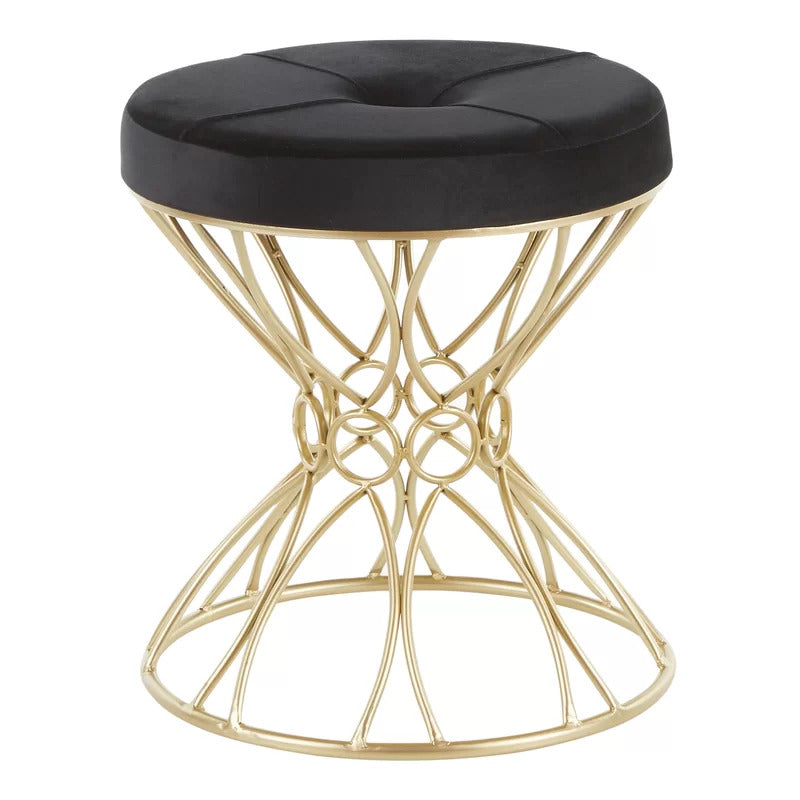 Seating Stool: Metal Vanity Stool
