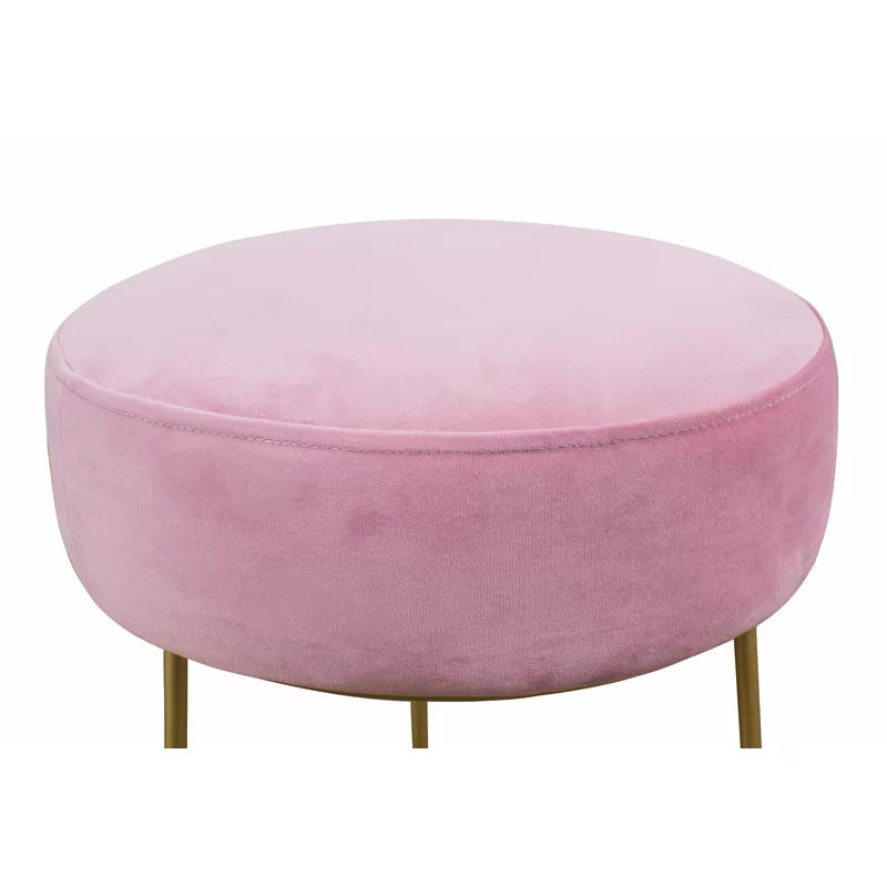 Seating Stool: Metal Vanity Stool