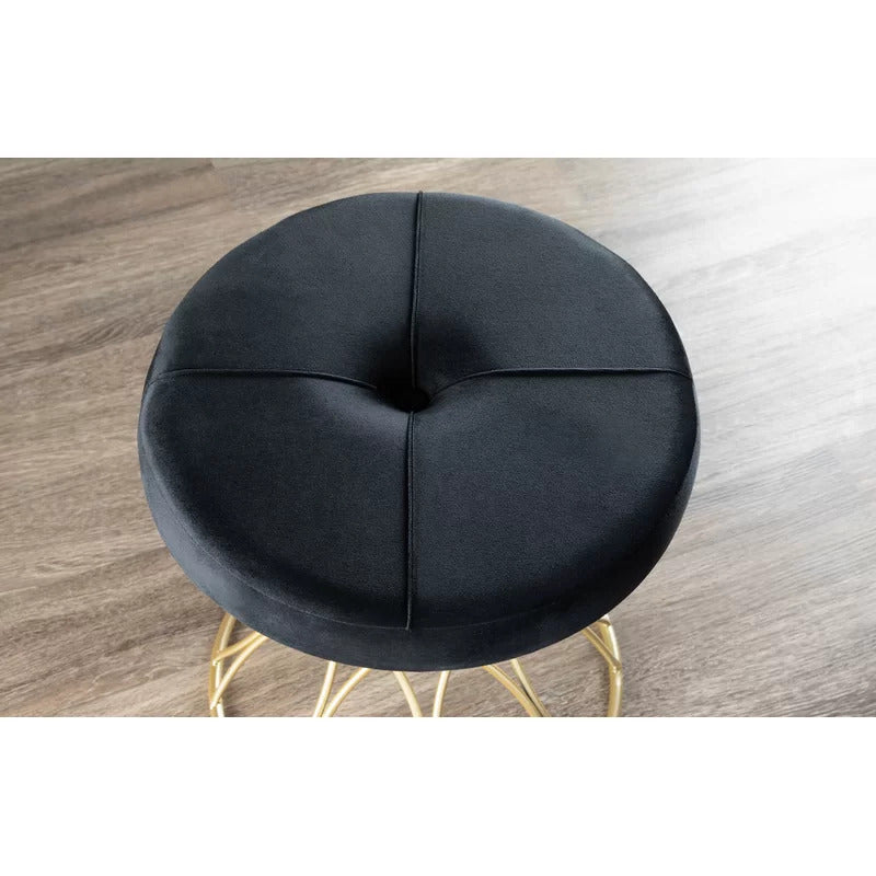 Seating Stool: Metal Vanity Stool