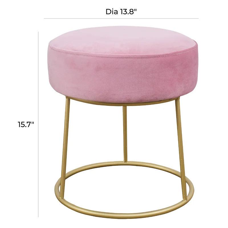 Seating Stool: Metal Vanity Stool