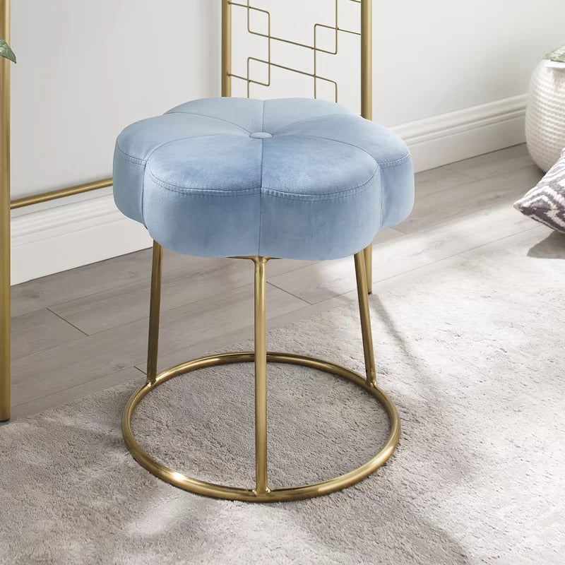 Seating Stool: Metal Vanity Stool