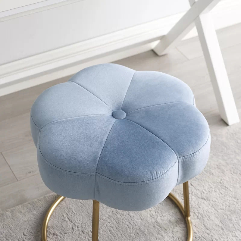 Seating Stool: Metal Vanity Stool