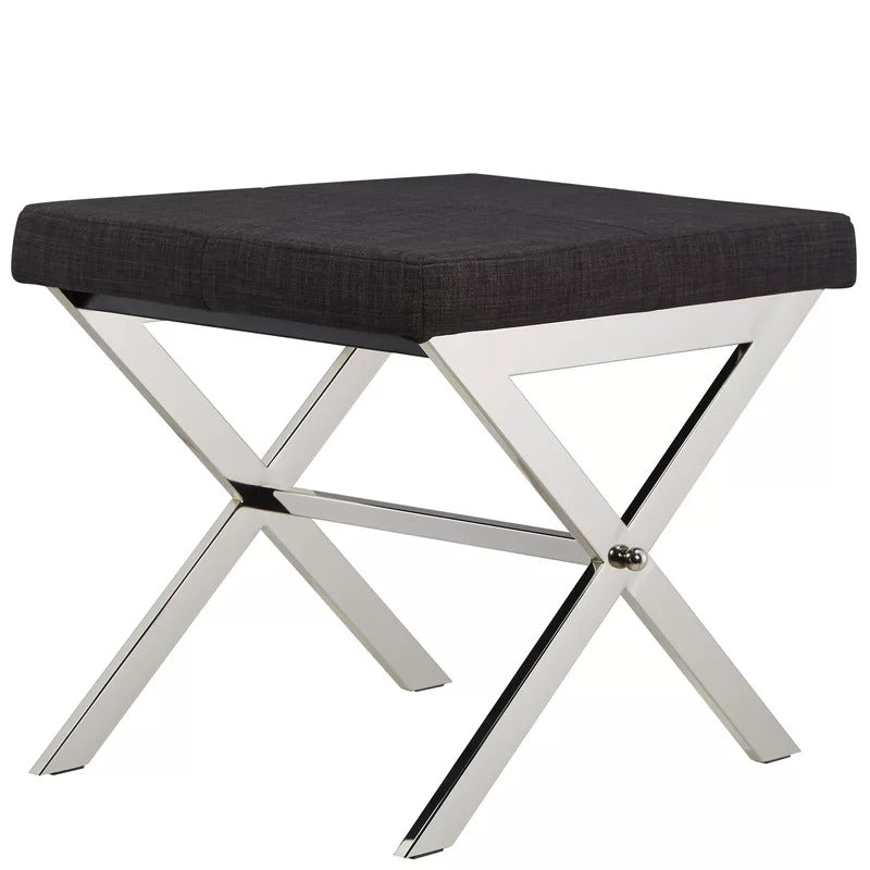 Seating Stool: Metal Vanity Stool