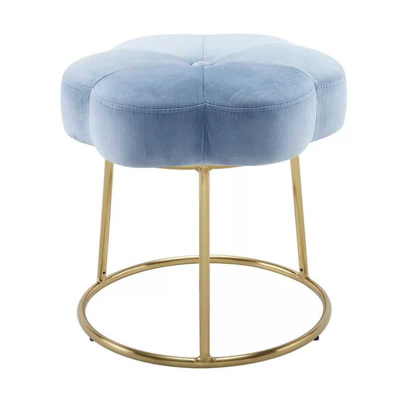 Seating Stool: Metal Vanity Stool