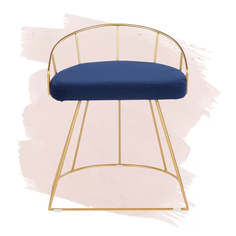 Seating Stool: Metal Vanity Stool