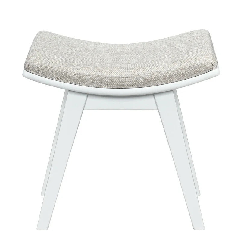 Seating Stool: Solid Wood Vanity Stool