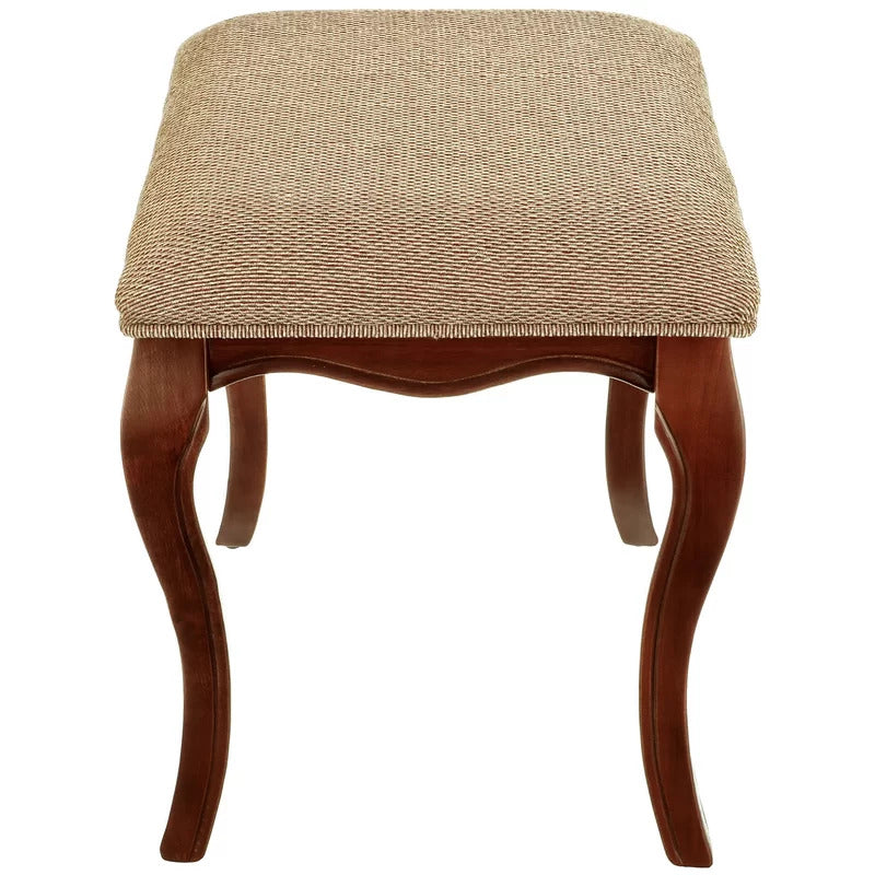 Seating Stool: Solid Wood Vanity Stool