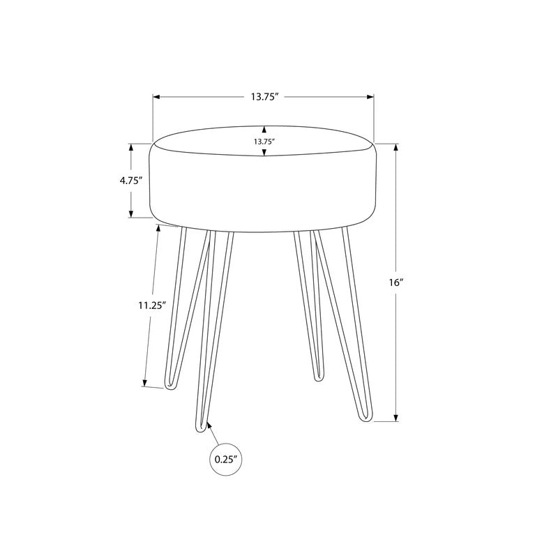 Seating Stool: Steel Accent Stool