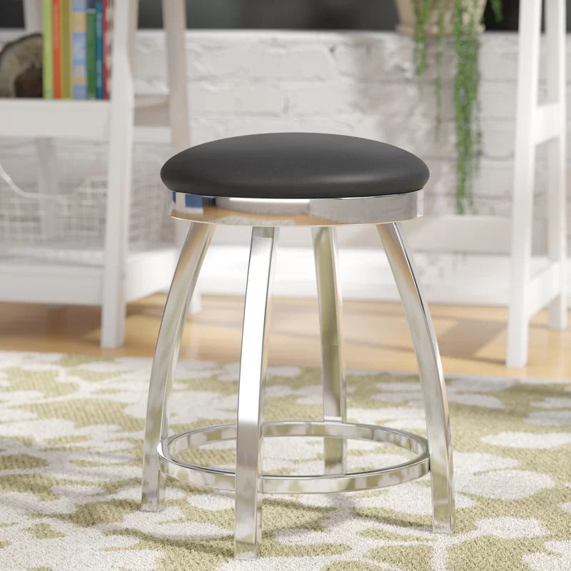 Seating Stool: Steel Vanity Stool