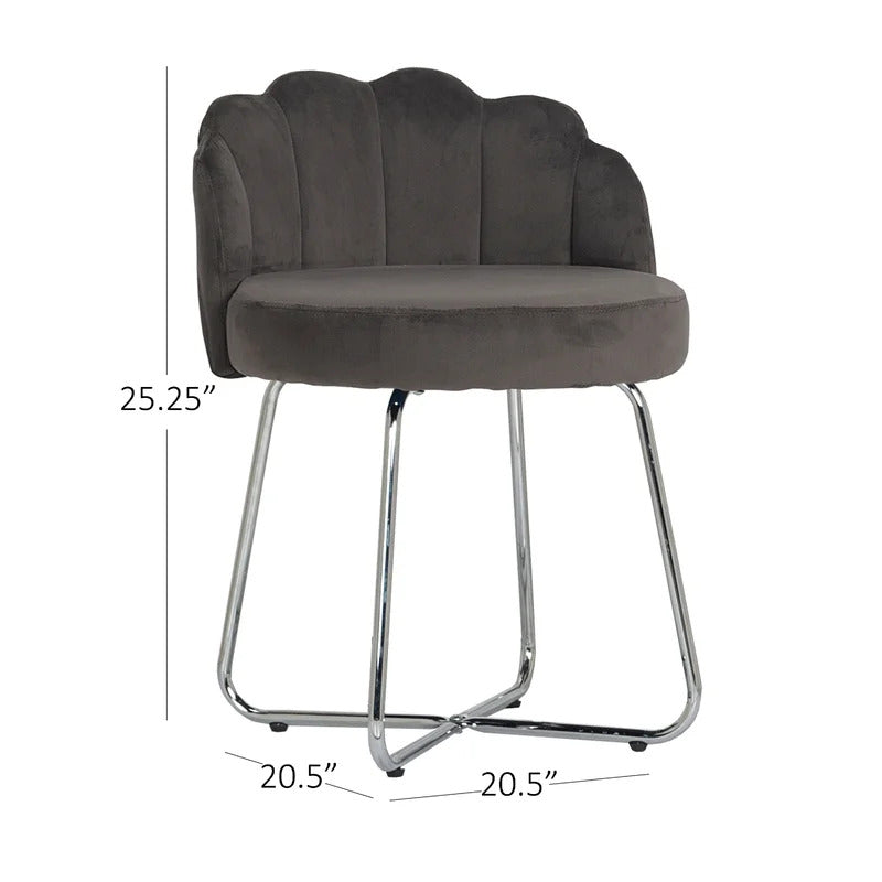 Seating Stool: Steel Vanity Stool