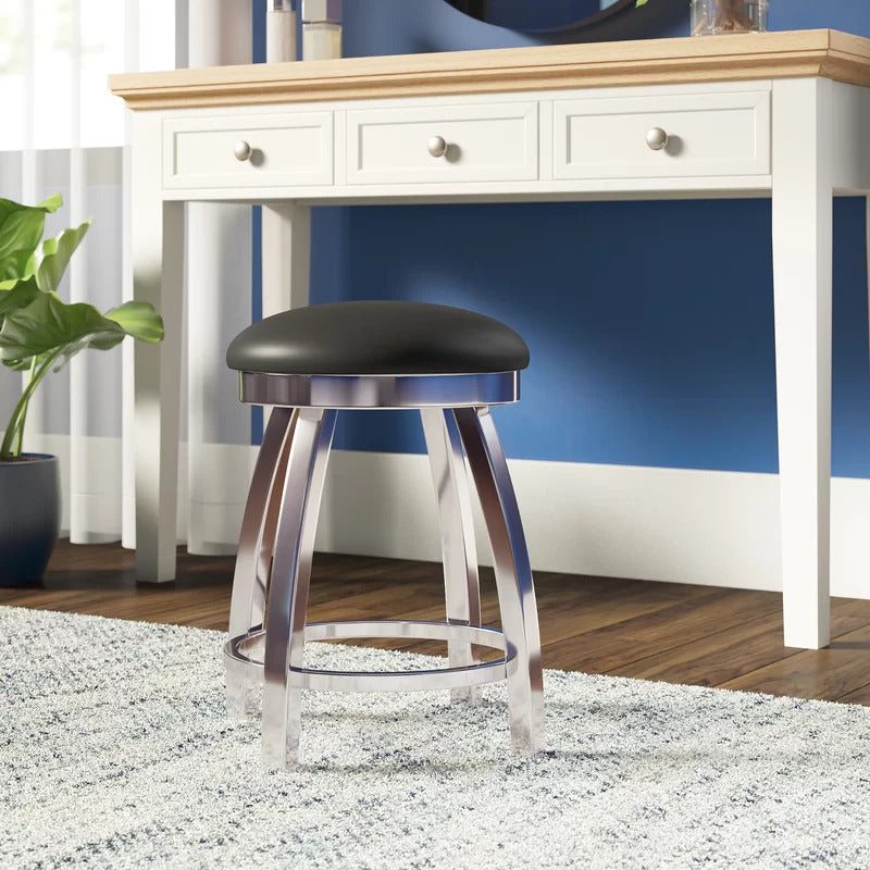 Seating Stool: Steel Vanity Stool