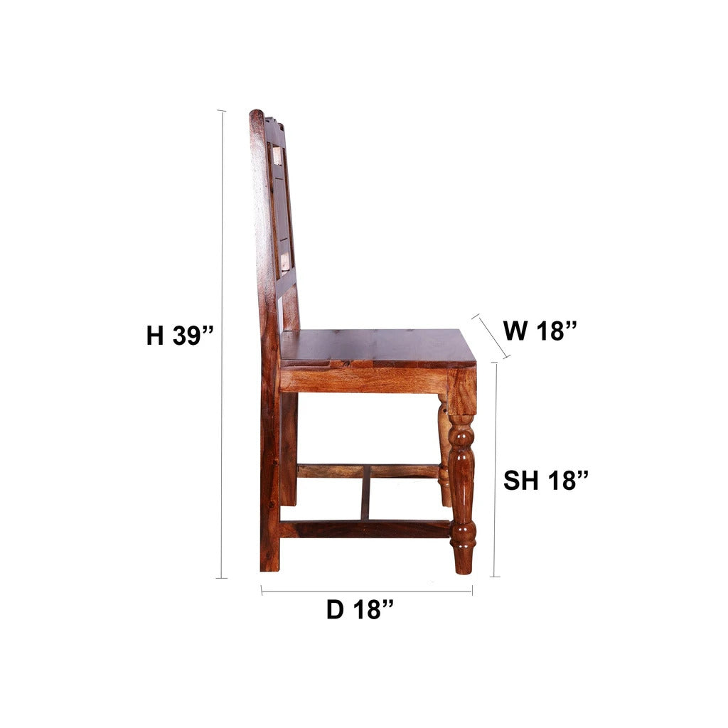 Sheesham Furniture: Ceremic Dining Chair