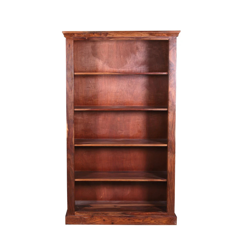 Sheesham Furniture:- Solid Wood Bookshelf in Natural Finish